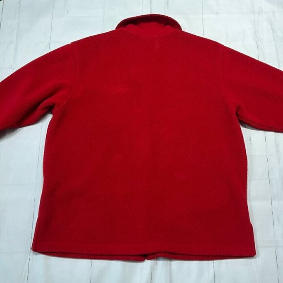Talbots Cherry Red Malden Mills Fleece Petite Shirt/Jacket/Shacket , Sz: SP - Picture 2 of 11